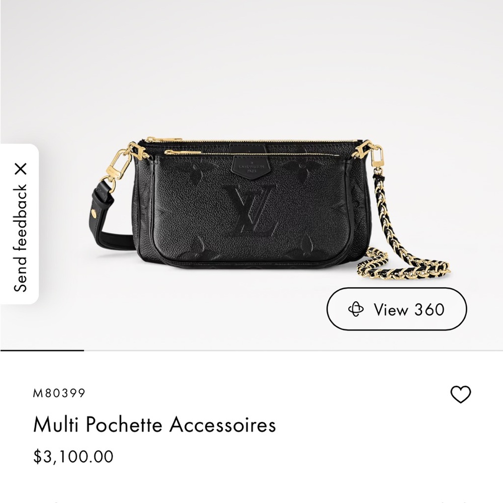 💯 % authentic Louis Vuitton monogram black multi pochette accessoires